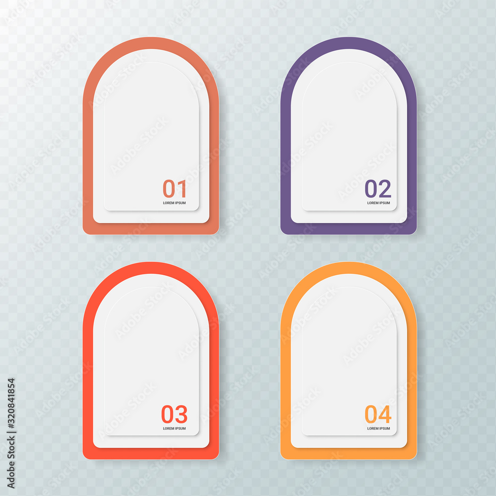 Poster set of text box. quote bubbles with 3d shape. vector illustration.