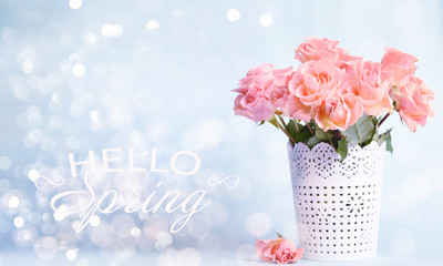 Tender roses, romantic style