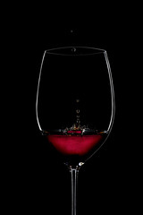 Vino rosso in silhouette