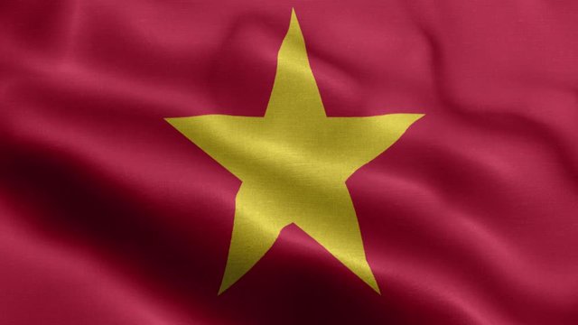 Waving loop 4k National Flag of Vietnam