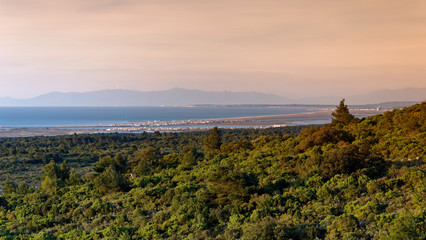 La Clape hills panorama in Occitanie region