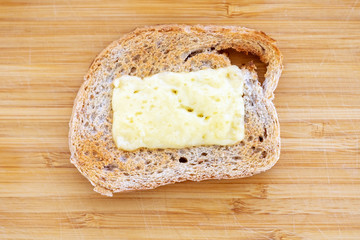 Melting grilled cheese on toast in toaster oven