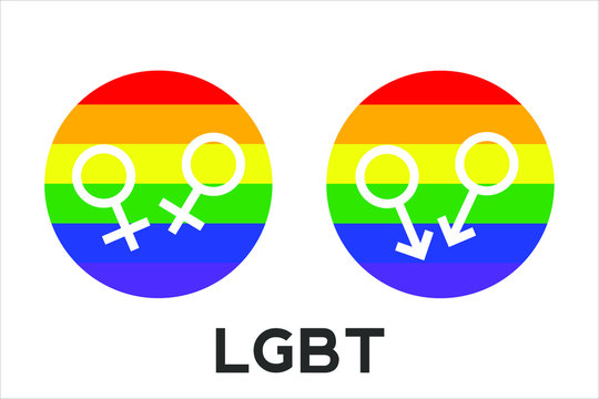  Vector signs of gays and lisbians. Lgbt community icons.