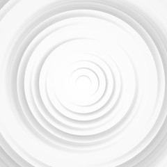 White gray circles abstract background.3D illustration with paper cut style.