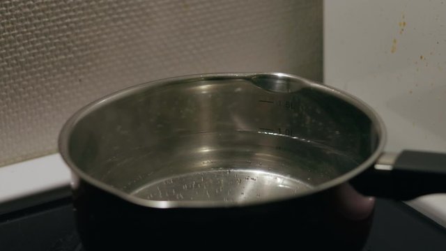 Boiling water in a kitchen
