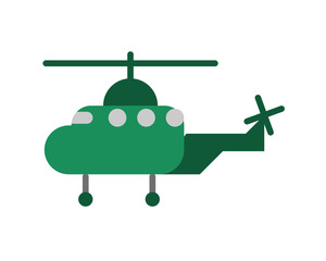 helicopter military force isolated icon