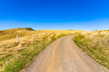 country road and sky in Newzealand