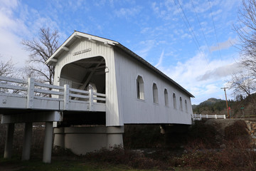 Grave Creek Historic Covered Bridge in Southern Oregon