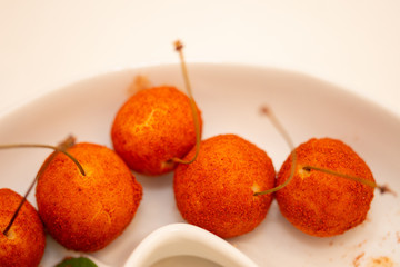 round mashed potatoes with paprika