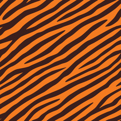 Background texture of tiger skin. Seamless pattern.
