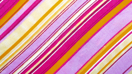 Print on fabric bright colored diagonal stripes