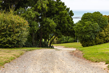 country road and sky in Newzealand