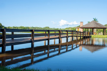 Fototapeta premium Bridge over the lake
