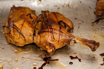 confit duck with balsamic cream