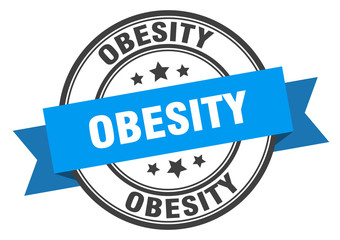 Fototapeta premium obesity label. obesityround band sign. obesity stamp