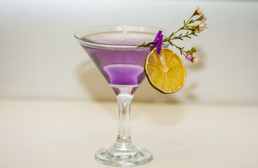 fresh coktail with  dried orange