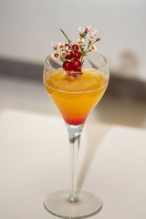 fresh coktail with  red grapes