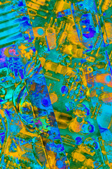 Electronic Circuit Board Detail Multicolored Background