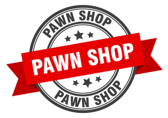 pawn shop label. pawn shopround band sign. pawn shop stamp