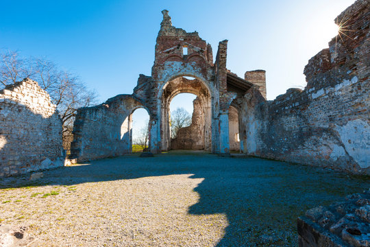 The abandoned abbey of San Eustachio / Montello / Italy