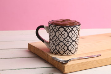 cup of delicious homemade chocolate