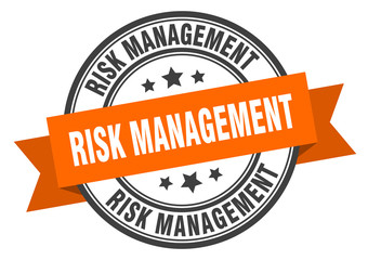 Fototapeta premium risk management label. risk managementround band sign. risk management stamp