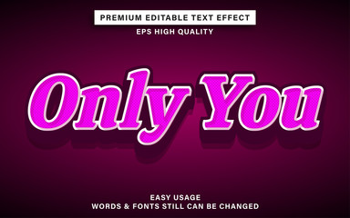 Only you text effect