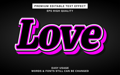 Love text effect