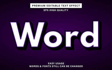 Word text effect