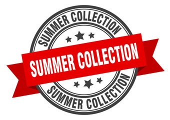 summer collection label. summer collectionround band sign. summer collection stamp