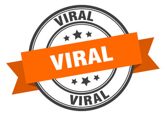 viral label. viralround band sign. viral stamp