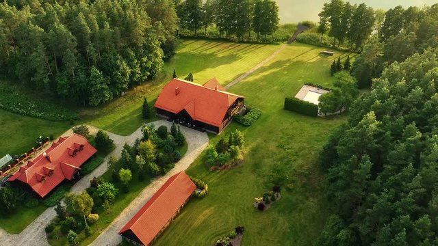 Aerial view of a charm summer resort.