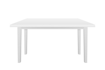 White Table, Platform, Stand. Template for Object Presentation. Vector stock illustration.