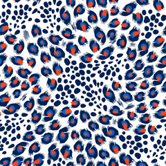 Seamless leopard skin pattern. Vector.