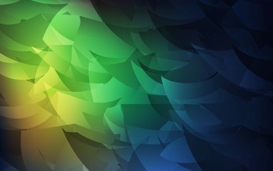 Dark Multicolor vector shining triangular background. A completely new color illustration in a polygonal style. A completely new design for your leaflet.