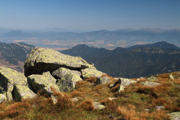 landscape with mountains and blue sky