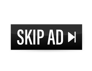 Skip advertisement web icon isolated on the white background.