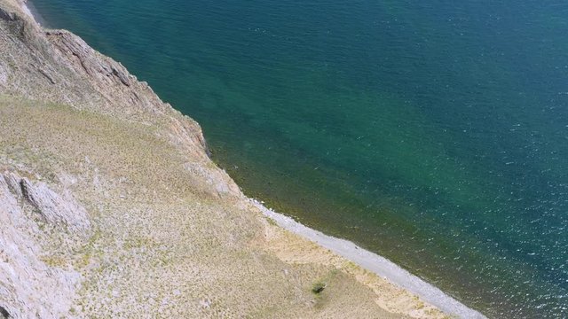 ProRes. Hills on the shore of the lake Baikal. Landscape.