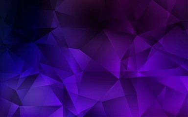 Dark Purple vector polygonal template. Creative geometric illustration in Origami style with gradient. Triangular pattern for your design.
