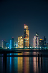 Fototapeta na wymiar Skyscrapers in Abu Dhabi Skyline
