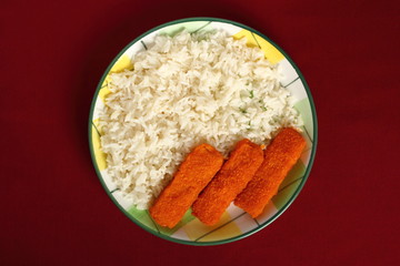 Rice and Fish Fingers