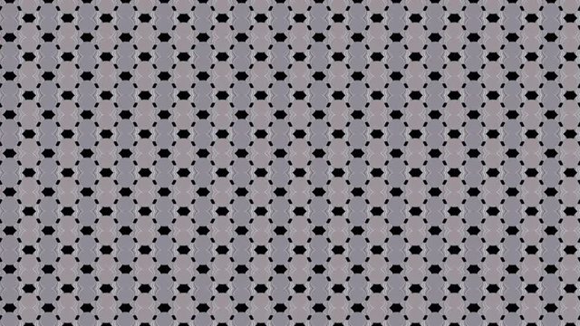 Background with a hypnotic, psychedelic and stroboscopic effect. Animation. Abstract kaleidoscope background with different rotating dynamic shapes.
