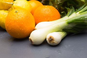 Chives and lemons