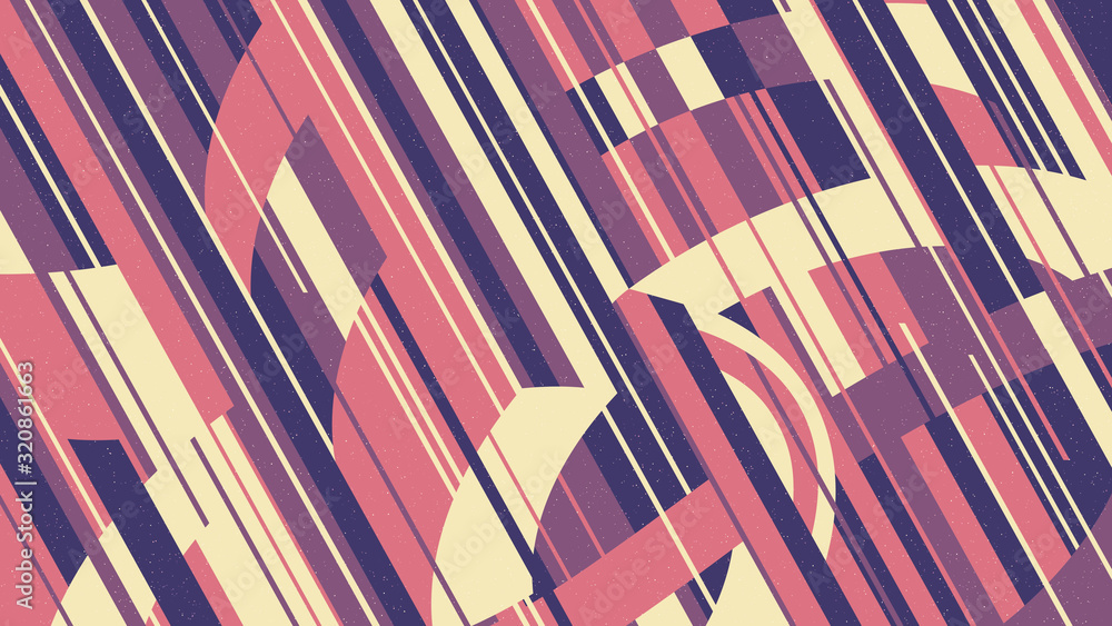 Poster abstract geometric retro background. stylish vector image. warm brown and yellow colors. fashionable