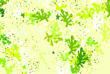 Light Green, Yellow vector template with chaotic shapes.