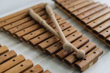 Xylophone is made of natural wood.