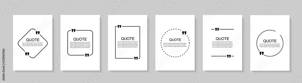 Wall mural inspirational quote for your opportunities. speech bubbles with quote marks. vector illustration