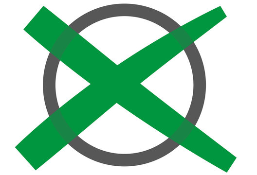 Wahlkreuz, grün