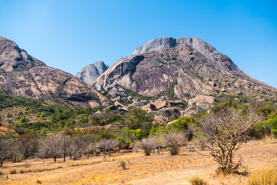 Desert Landscape close to the Isalo national park in Madagascar