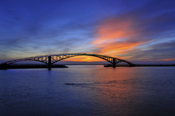 Scenic shot of Xiying Rainbow Bridge Penghu County